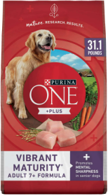 Purina ONE High Protein Dry Senior Dog Food Plus Vibrant Maturity Adult 7 Plus Formula